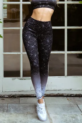 Ombre Honeycomb Print Active Leggings