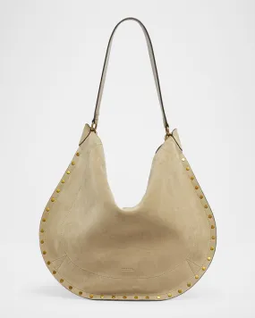 Oskan Studded Suede Hobo Bag