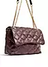 Paradox London Oberon Burgundy Faux Leather Quilted Shoulder Bag