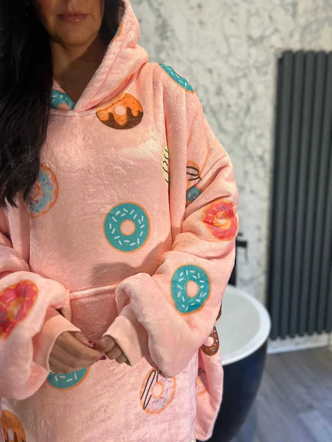 Peach Donuts Oversized Blanket Hoodie