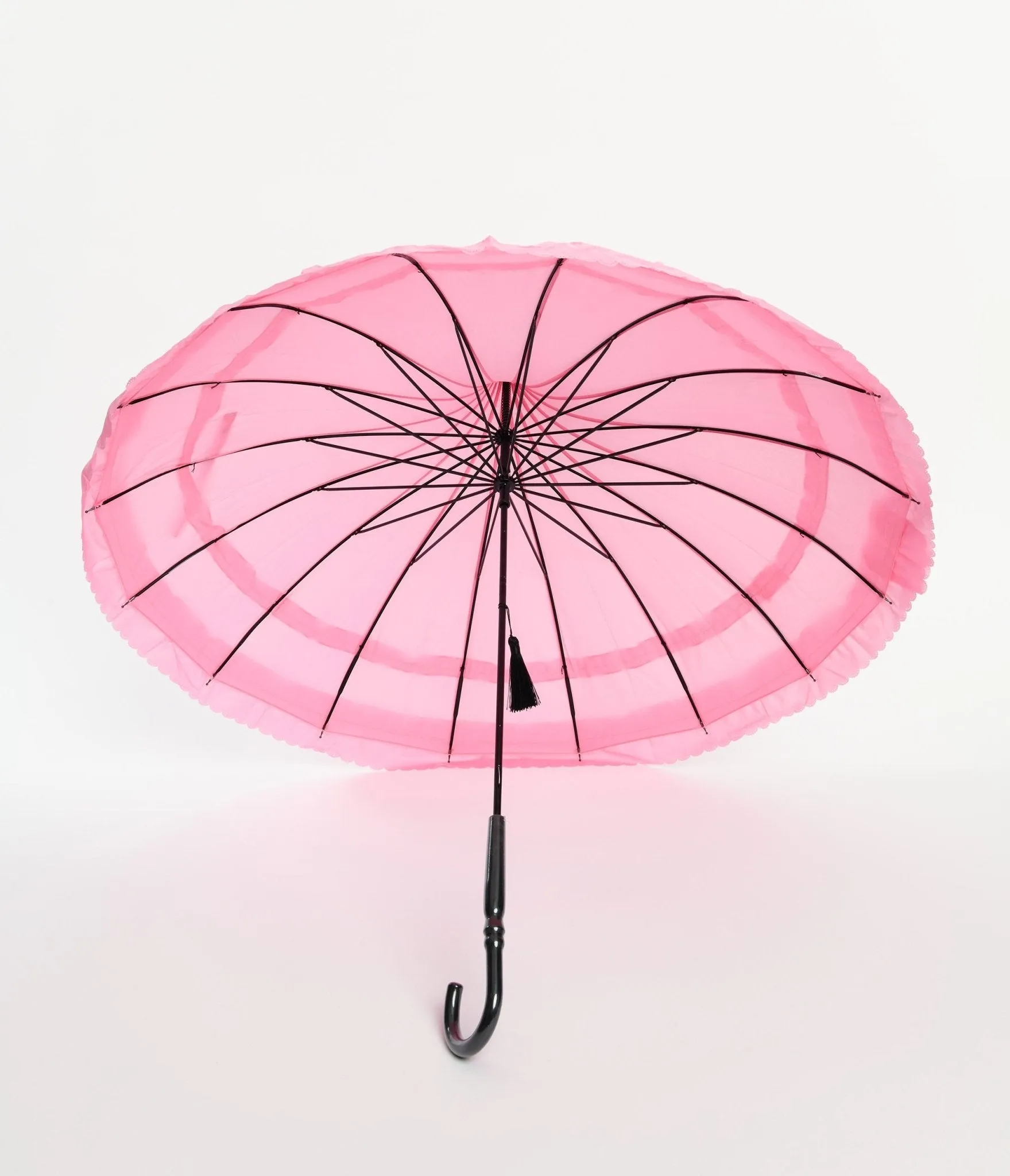 Pink Frilled Pagoda Umbrella