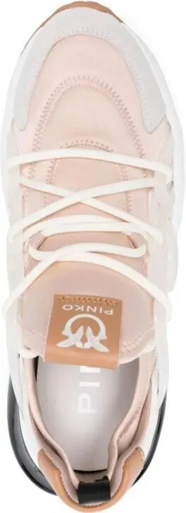 PINKO Love Birds-embellished sneakers Neutrals