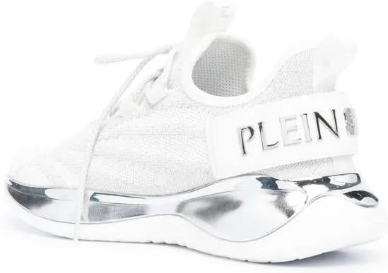 Plein Sport metallic-logo sneakers White