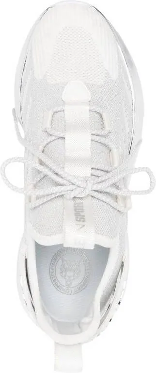 Plein Sport metallic-logo sneakers White