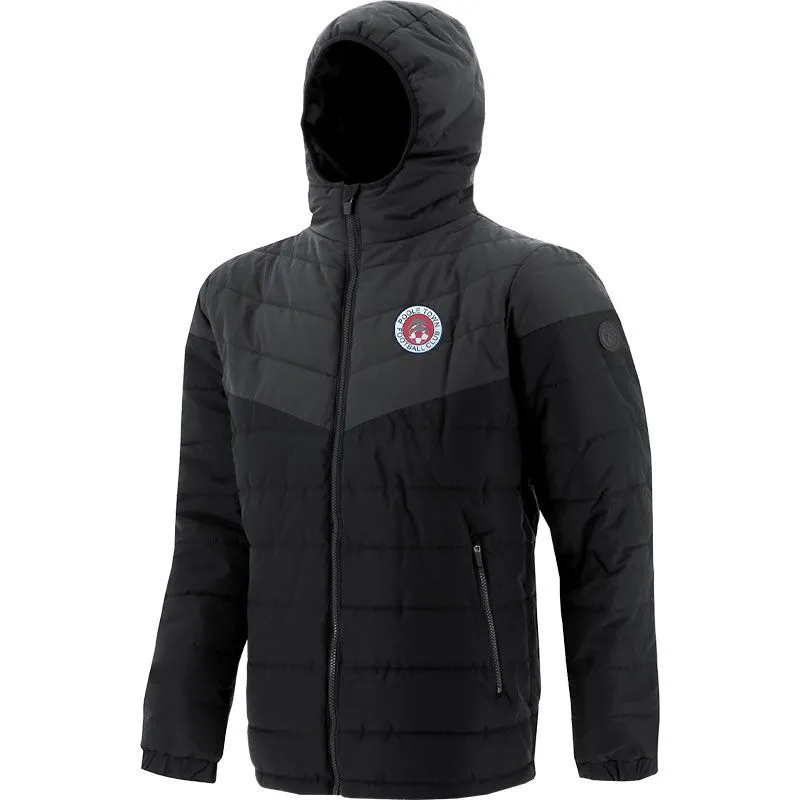 Poole Town FC Kids' Maddox Hooded Padded Jacket Black