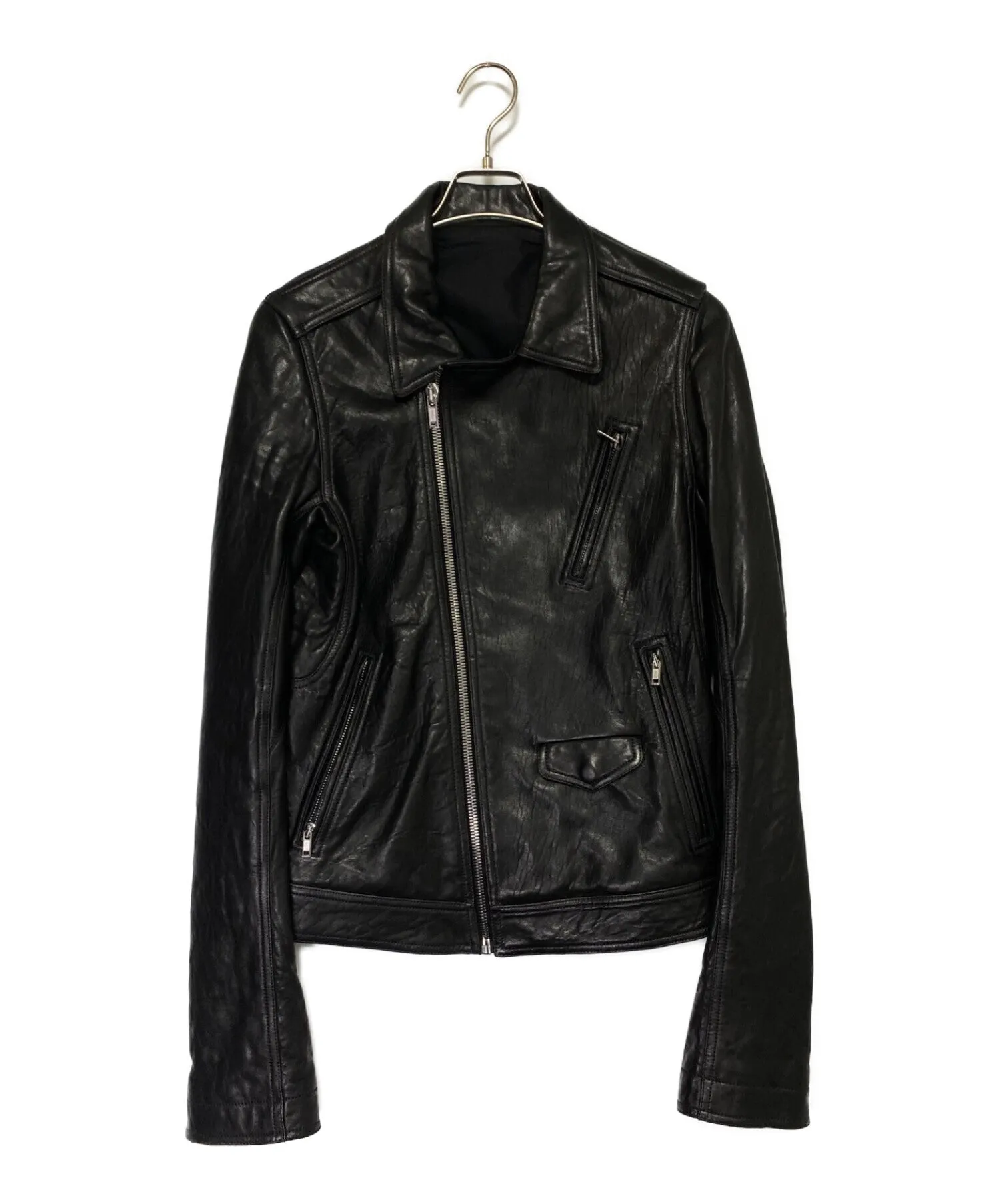 [Pre-owned] RICK OWENS Stooges Leather Biker Jacket RU17F8764-LSK