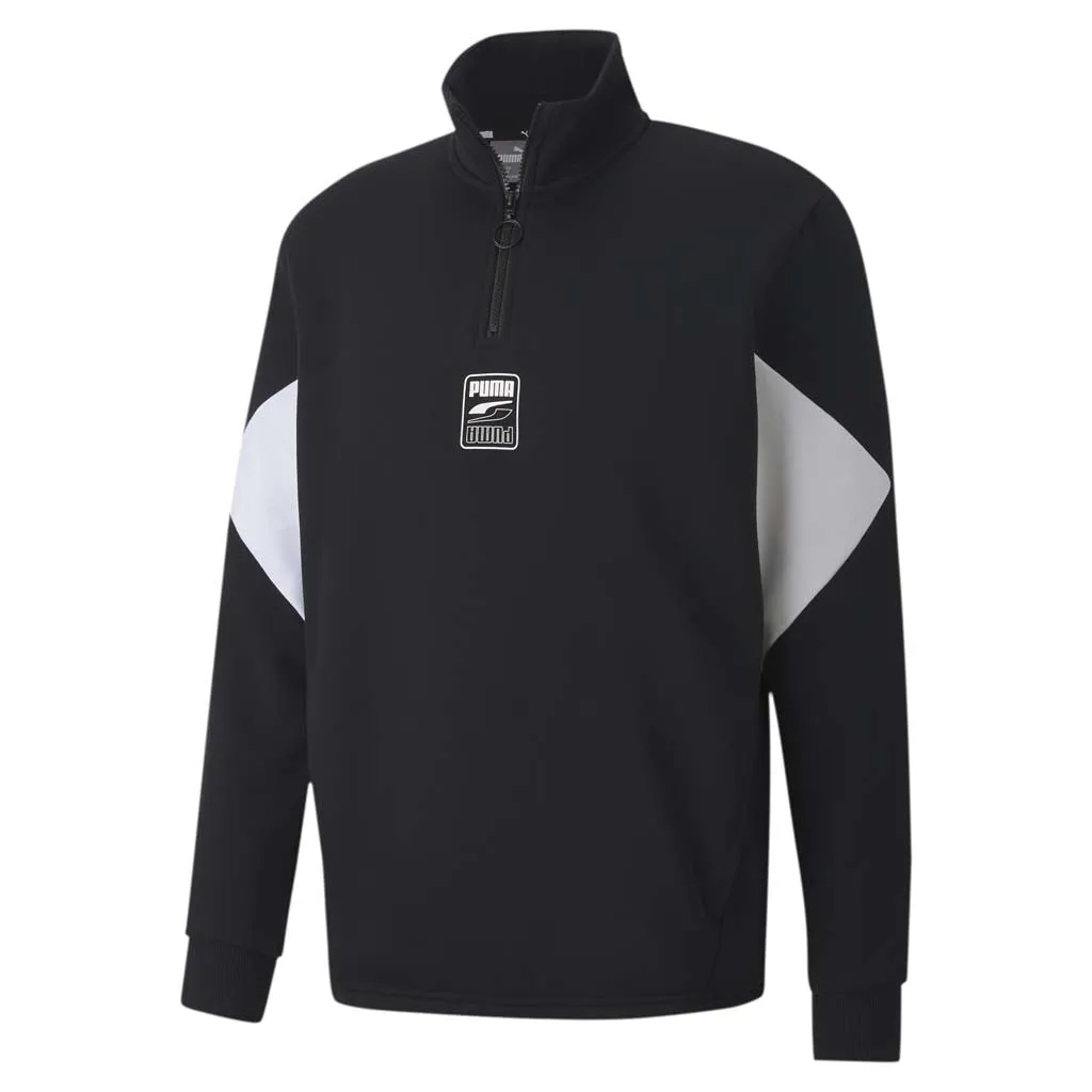 Puma Rebel Half-Zip Fleece Sweatshirt en molleton pour homme