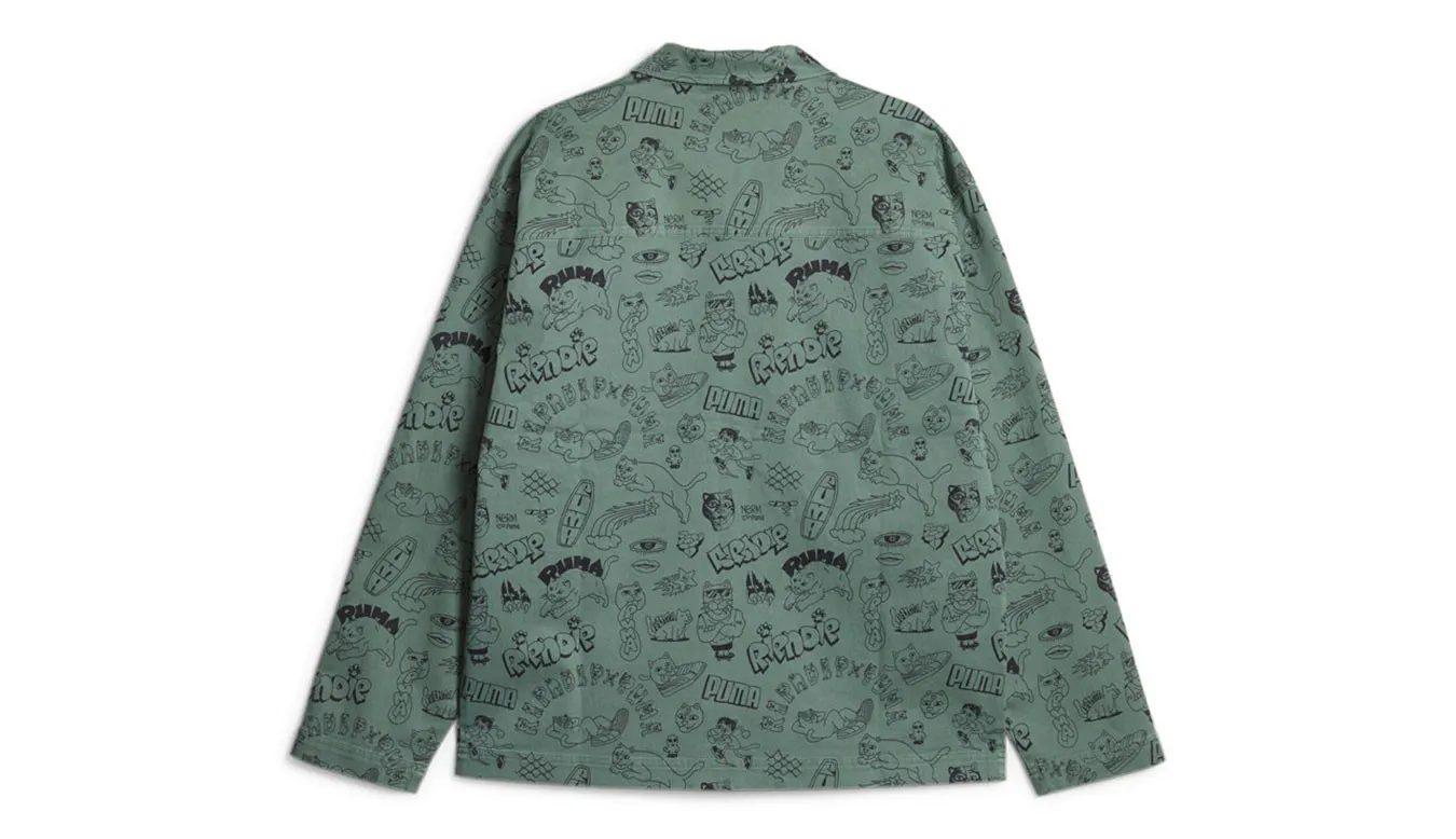 Puma x RIPNDIP AOP Twill Shirt Green