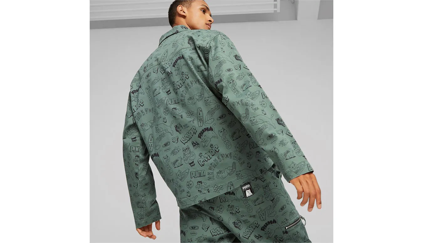 Puma x RIPNDIP AOP Twill Shirt Green