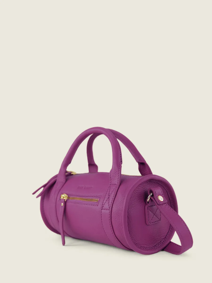 Purple Leather Mini Handbag for Women - Charlie Sorbet Blackcurrant | PAUL MARIUS