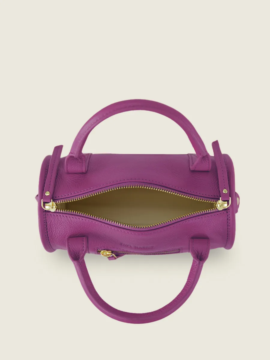 Purple Leather Mini Handbag for Women - Charlie Sorbet Blackcurrant | PAUL MARIUS