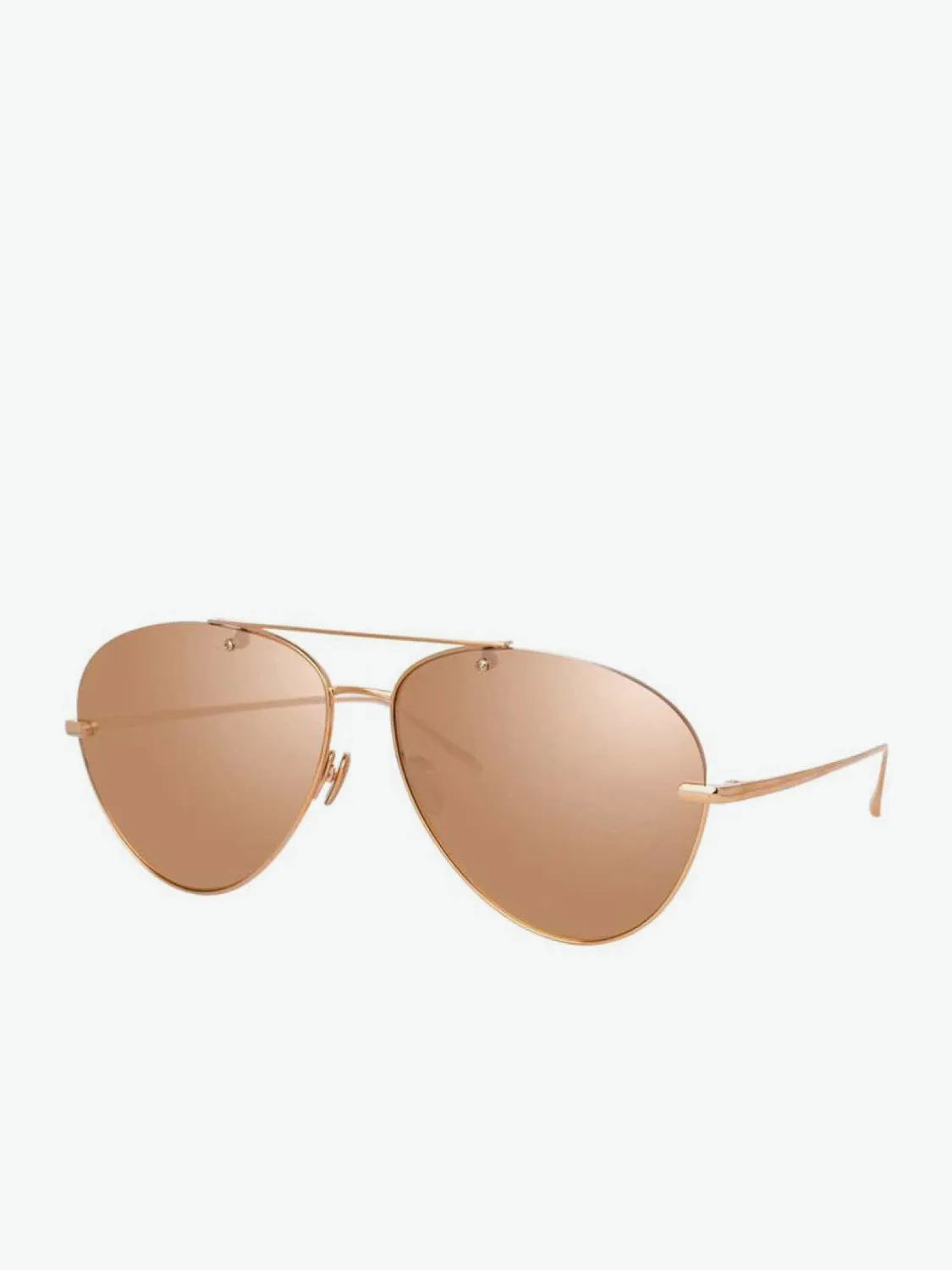 Rose Gold Aviator Sunglasses