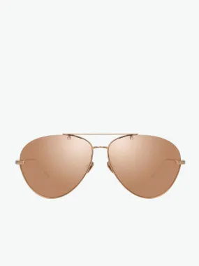 Rose Gold Aviator Sunglasses