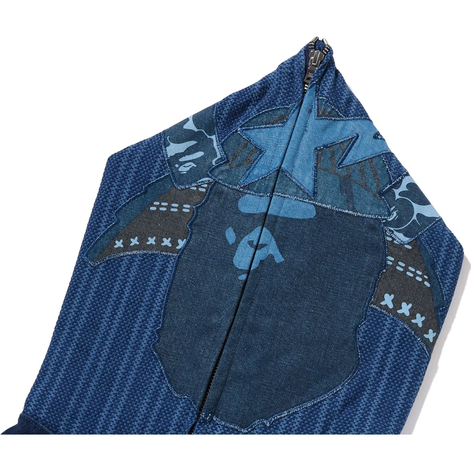 SAMURAI INDIGO FULL ZIP HOODIE MENS