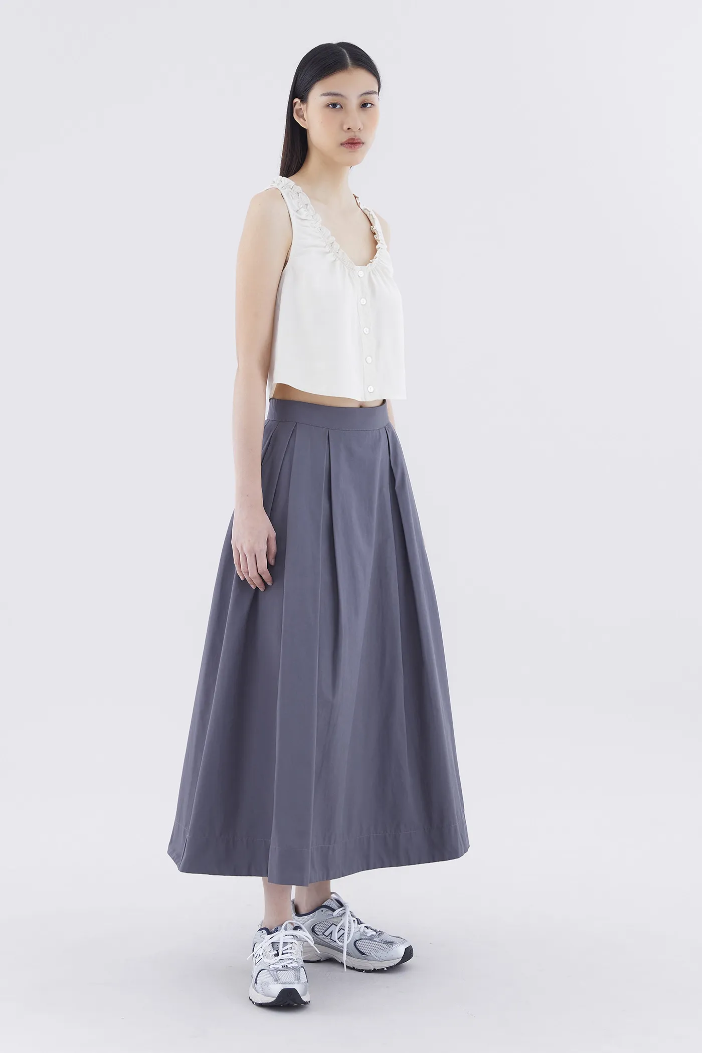 Savana Box-Pleat Skirt