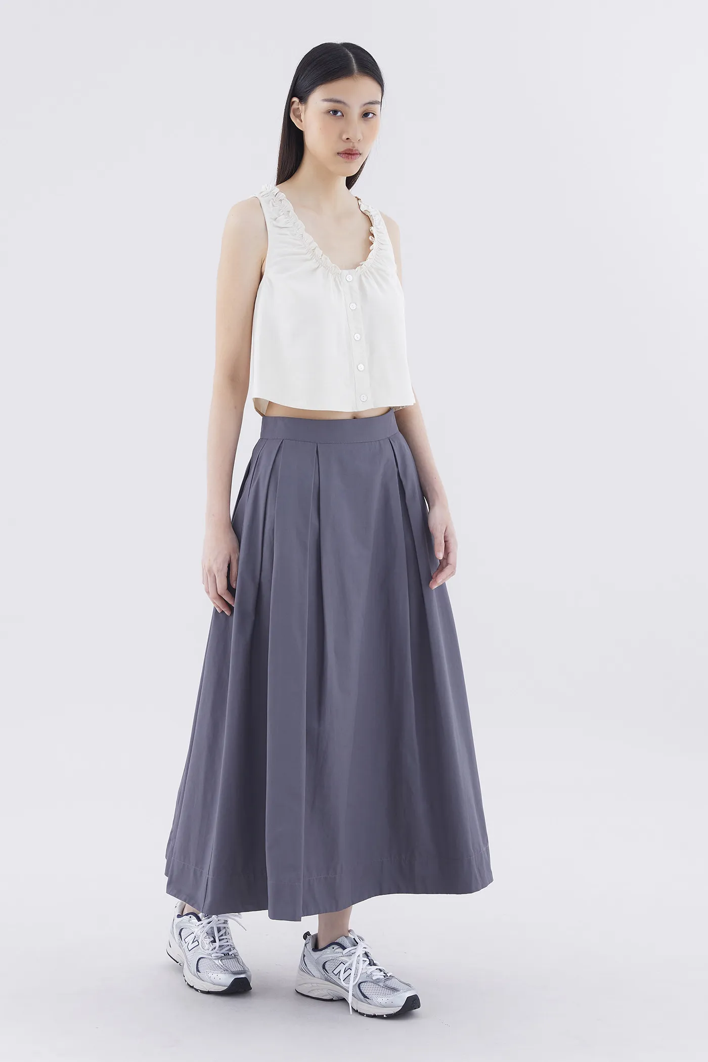 Savana Box-Pleat Skirt