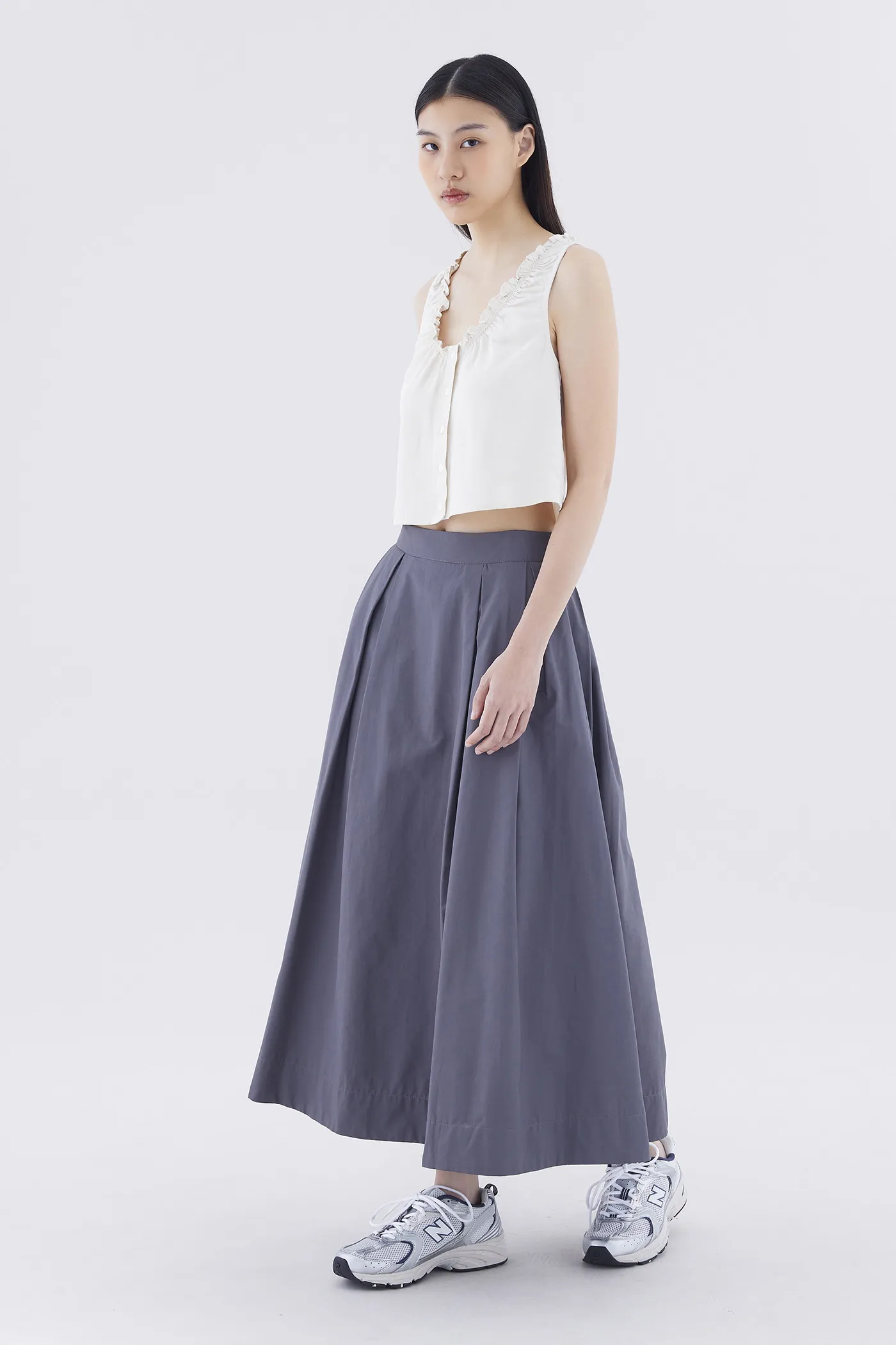 Savana Box-Pleat Skirt