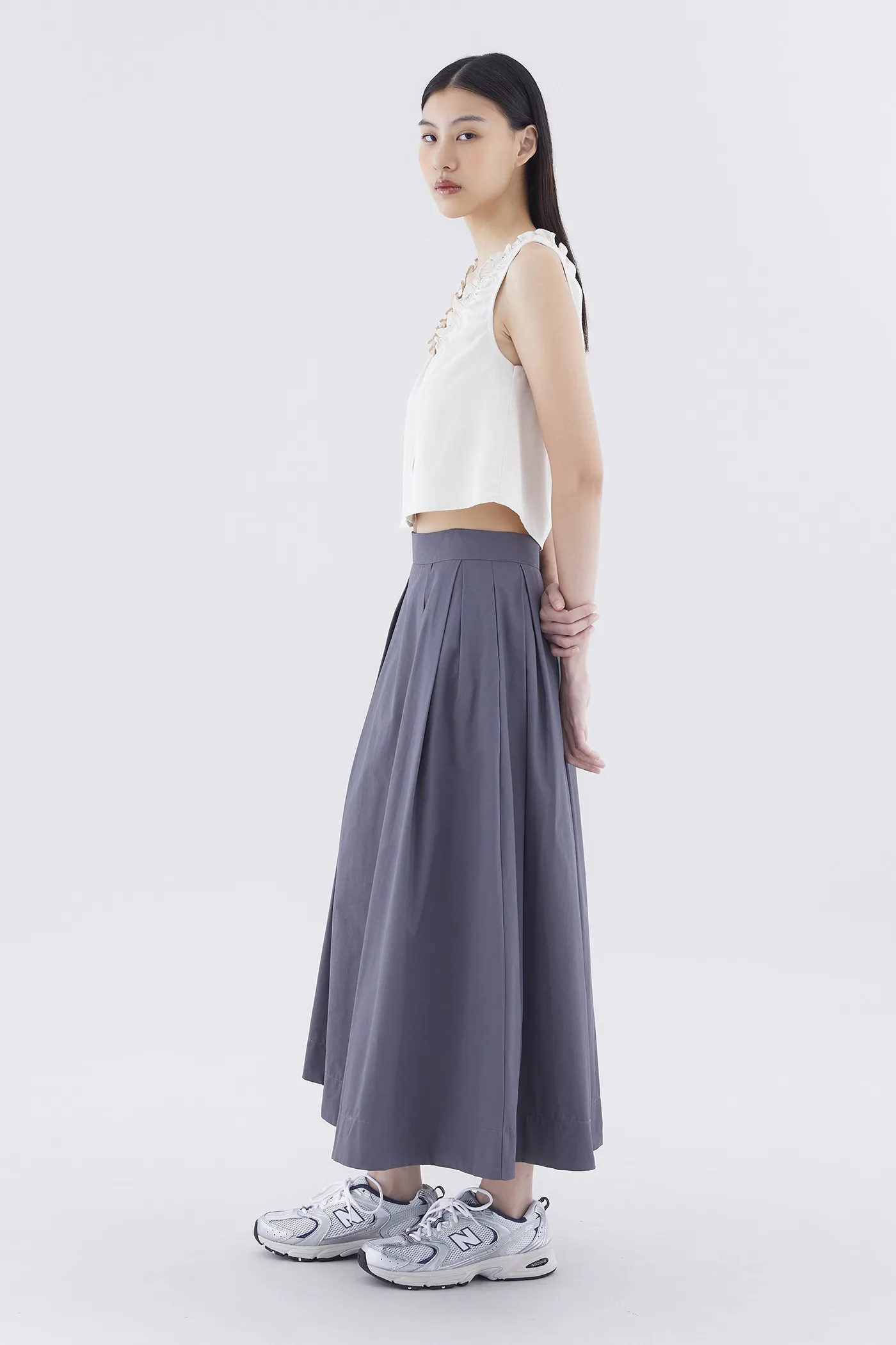 Savana Box-Pleat Skirt