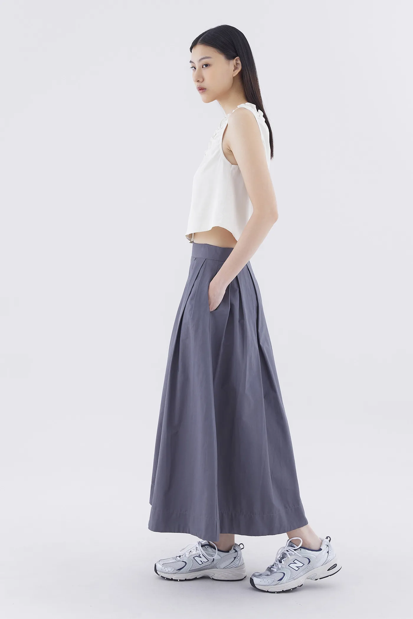 Savana Box-Pleat Skirt