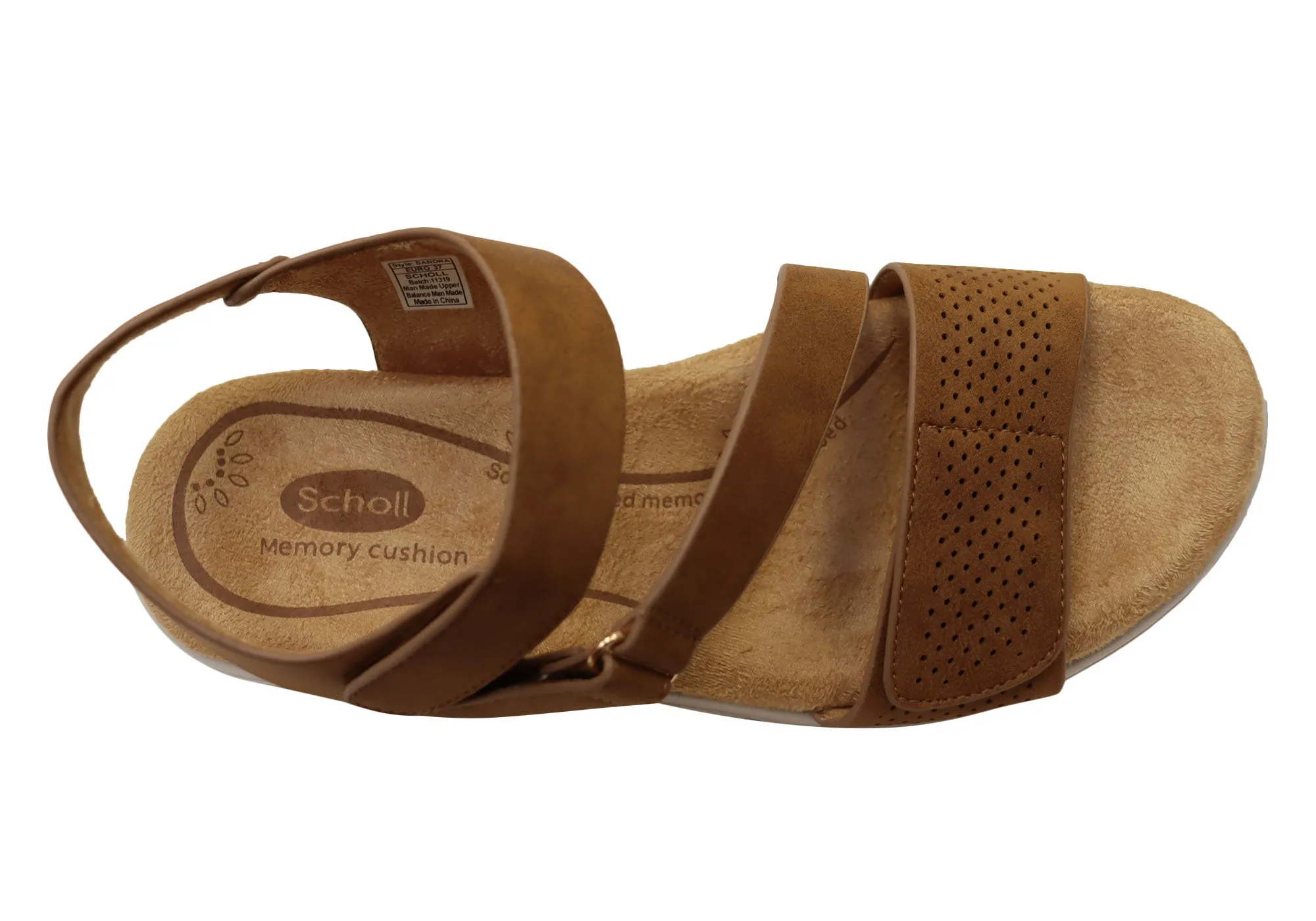 Scholl Orthaheel Sandra Womens Comfortable Memory Foam Sandals