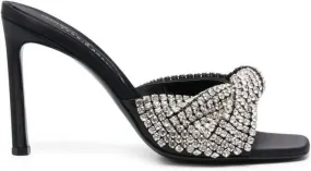 Sergio Rossi Evangelie 95mm crystal-embellished sandals Black