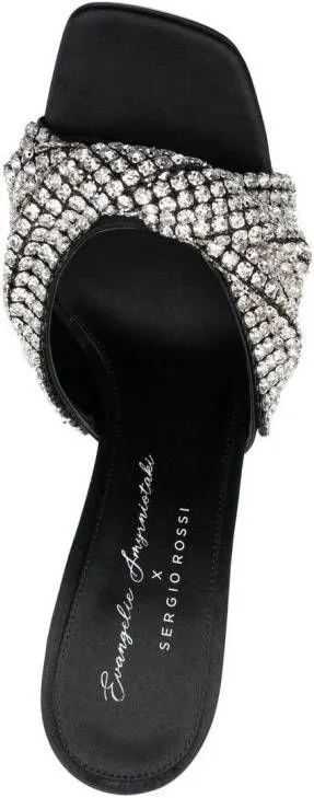 Sergio Rossi Evangelie 95mm crystal-embellished sandals Black