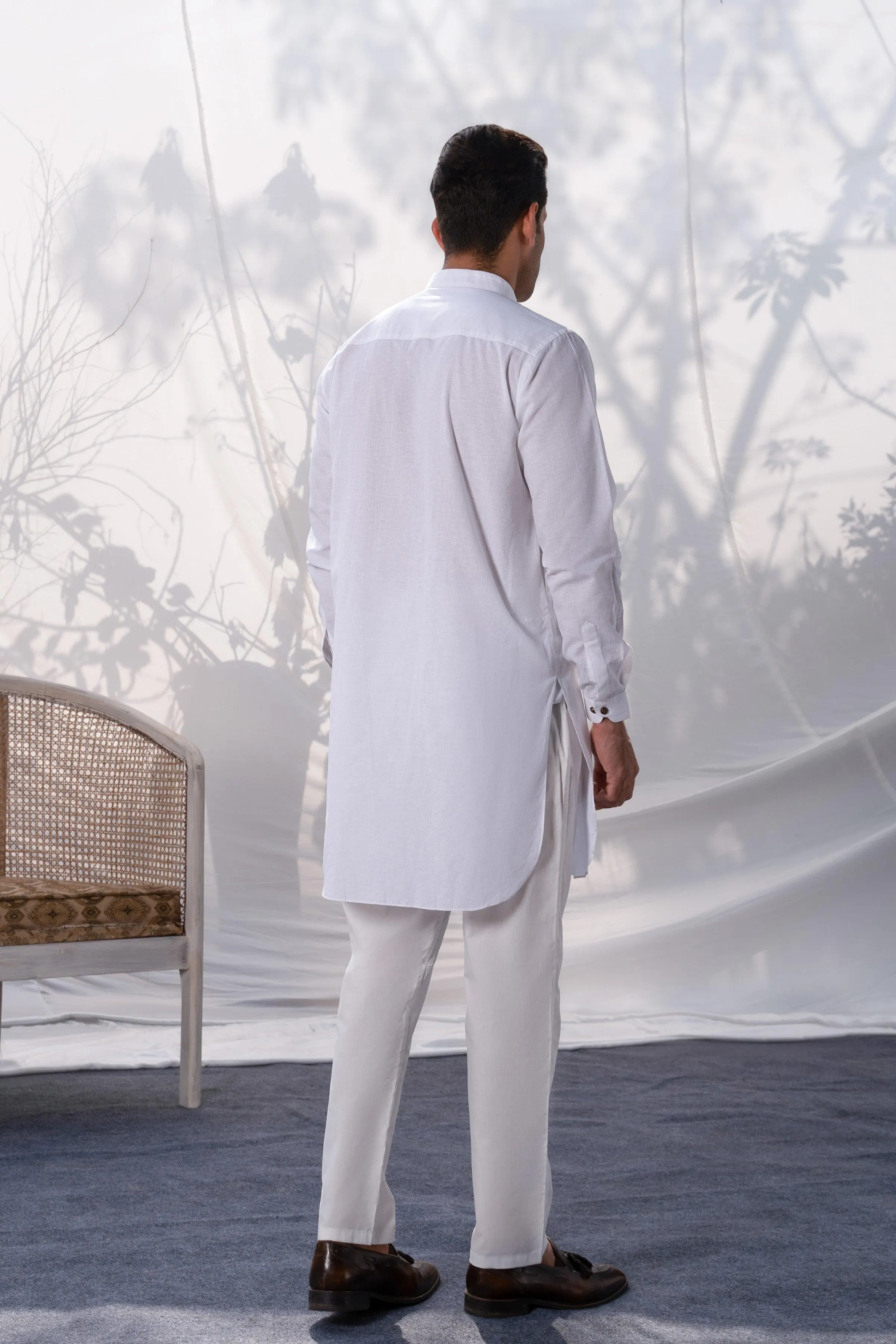 SHORT KURTA WHITE