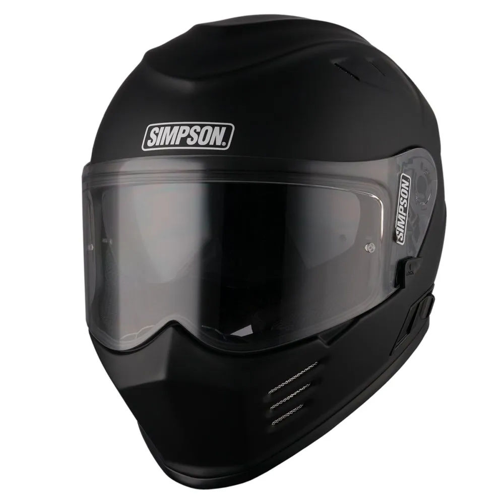 Simpson Venom 06 Plain Helmet - Matt Black