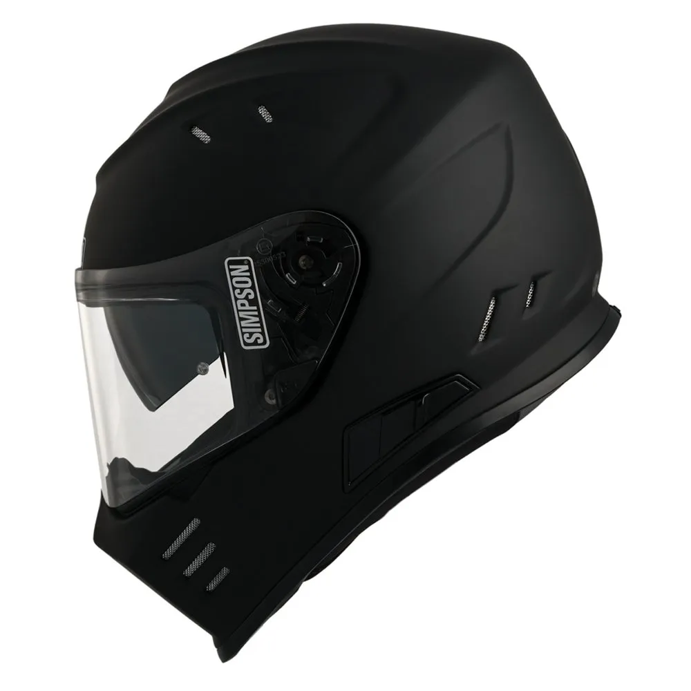 Simpson Venom 06 Plain Helmet - Matt Black