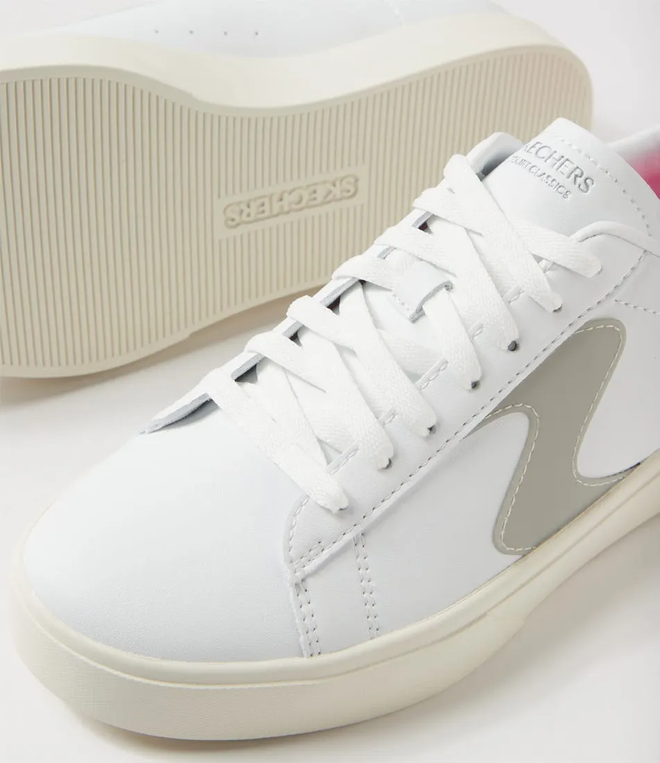 SKECHERS Eden Lx Top Grade White Grey Pink Sneakers