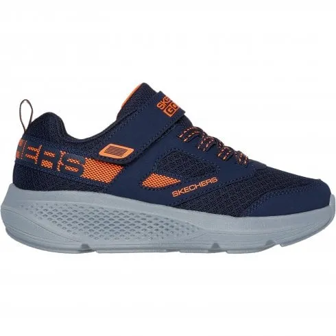 Skechers GO RUN Elevate - Astonishing Speed | Navy/Orange | Boy's Lightweight Mesh Trainers