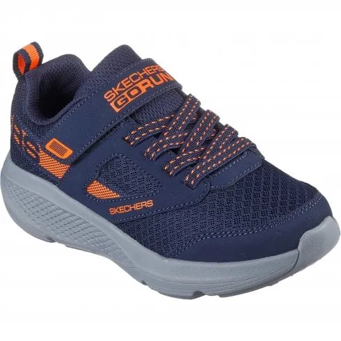 Skechers GO RUN Elevate - Astonishing Speed | Navy/Orange | Boy's Lightweight Mesh Trainers