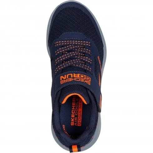 Skechers GO RUN Elevate - Astonishing Speed | Navy/Orange | Boy's Lightweight Mesh Trainers