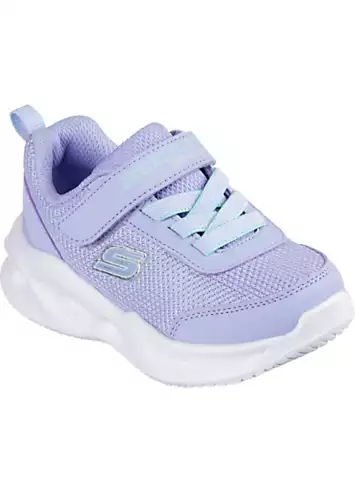 Skechers Infant Girls Blue Sola Glow Trainers