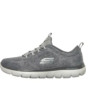 SKECHERS Mens Summits Louvin Trainers Charcoal