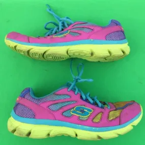 Skechers women's fashion multi color running walking leather shoe size--5