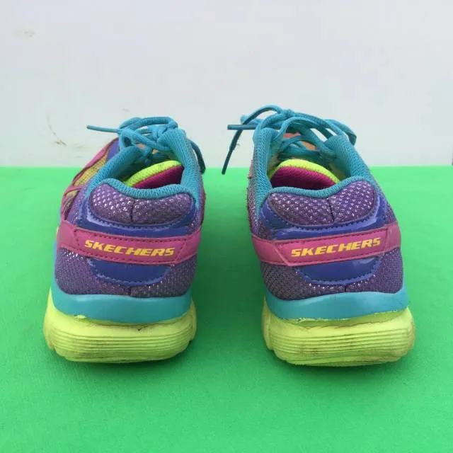 Skechers women's fashion multi color running walking leather shoe size--5