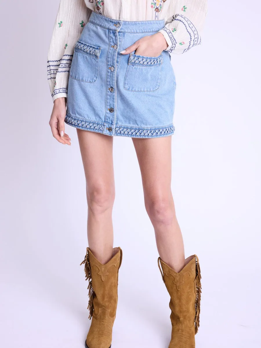 Skirt 18janice14uju Denim-Blue