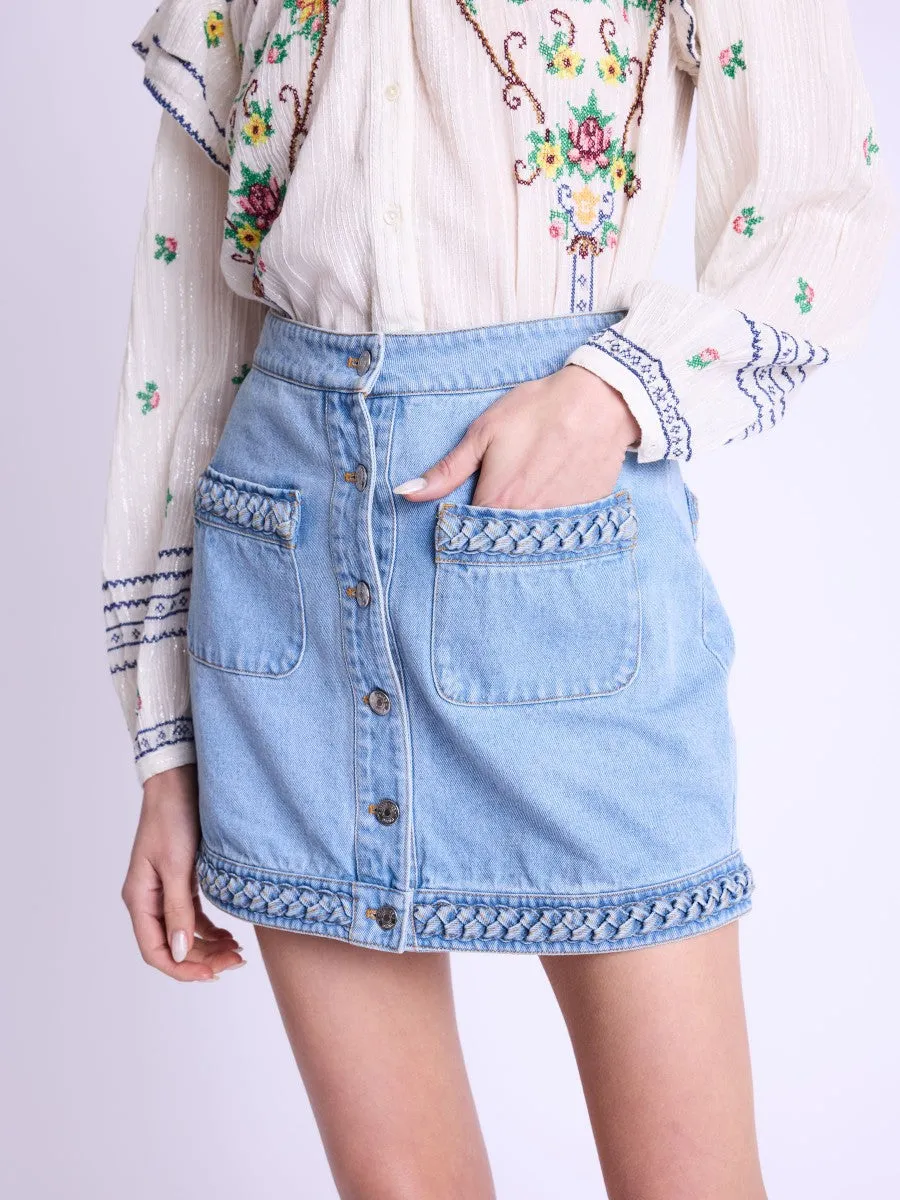 Skirt 18janice14uju Denim-Blue