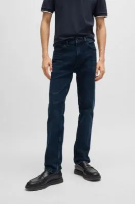 Slim-fit jeans in blue-black stretch denim