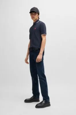 Slim-fit jeans in blue-black stretch denim