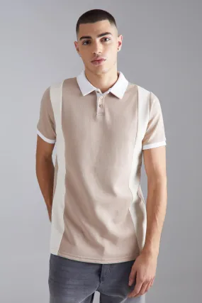 Slim Interlock Color Block Polo