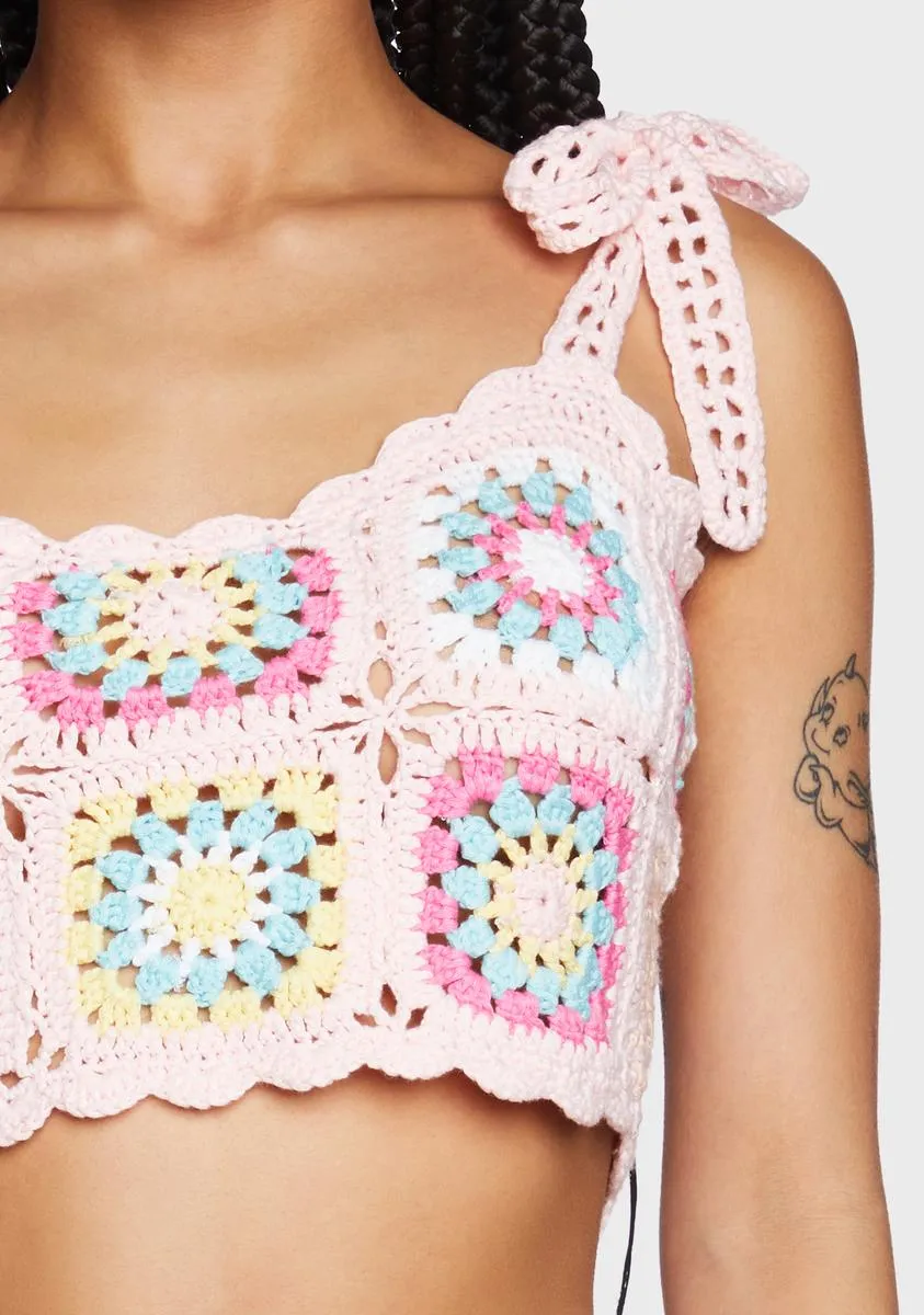 Soaked In Sunshine Crochet Tank-