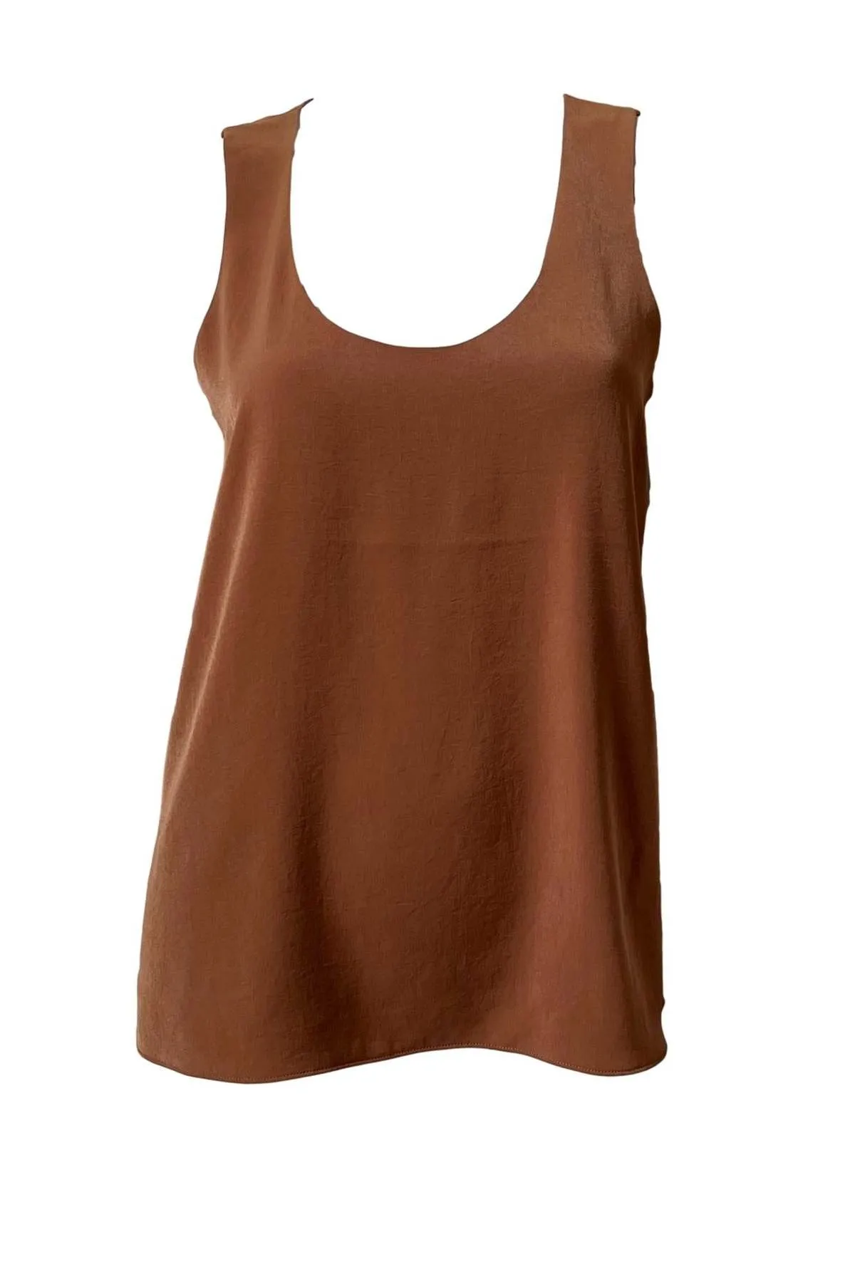 Soft Drape Tank - Cocoa Brown