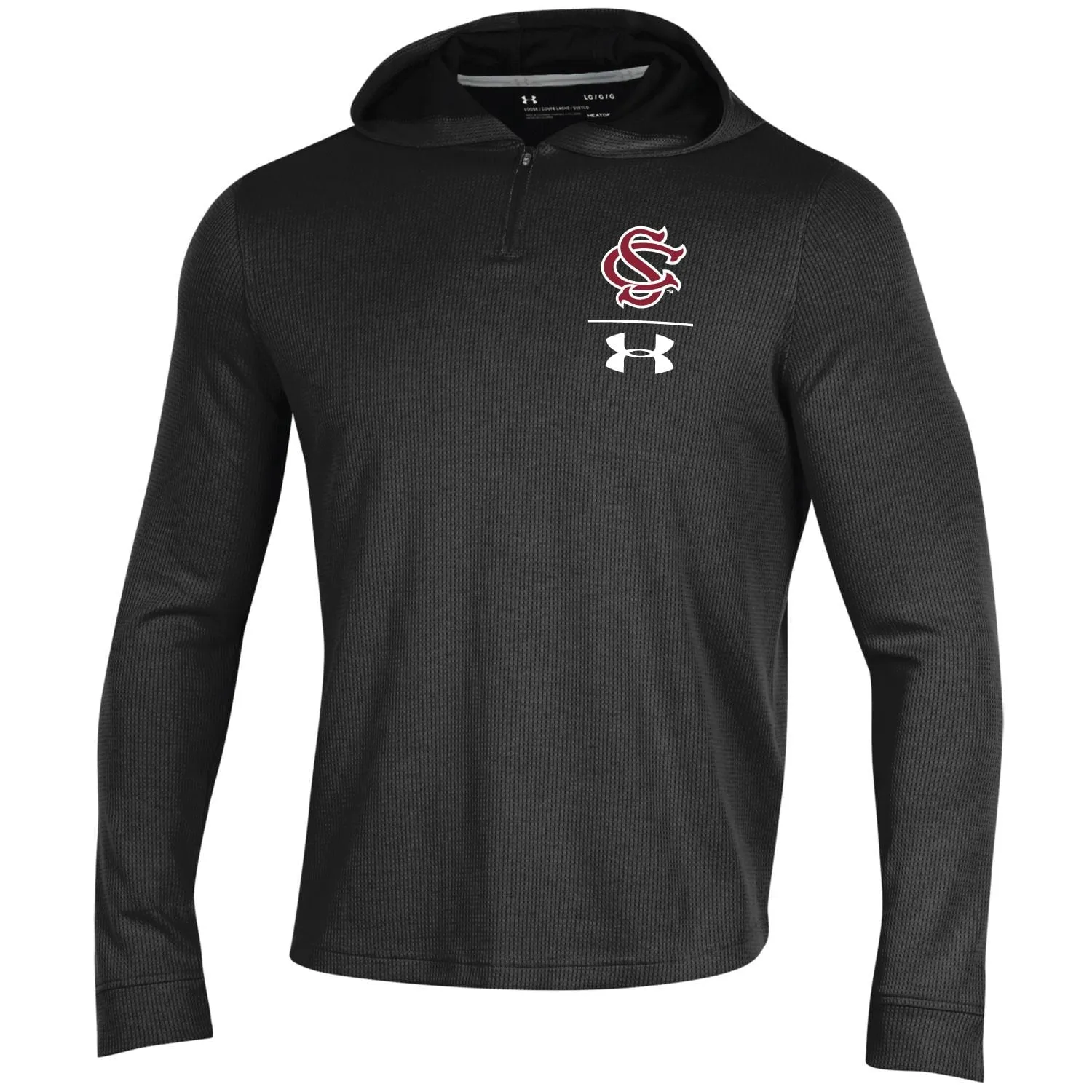 South Carolina Gamecocks Under Armour 1/4 Zip Sideline Waffle Hoodie Pullover