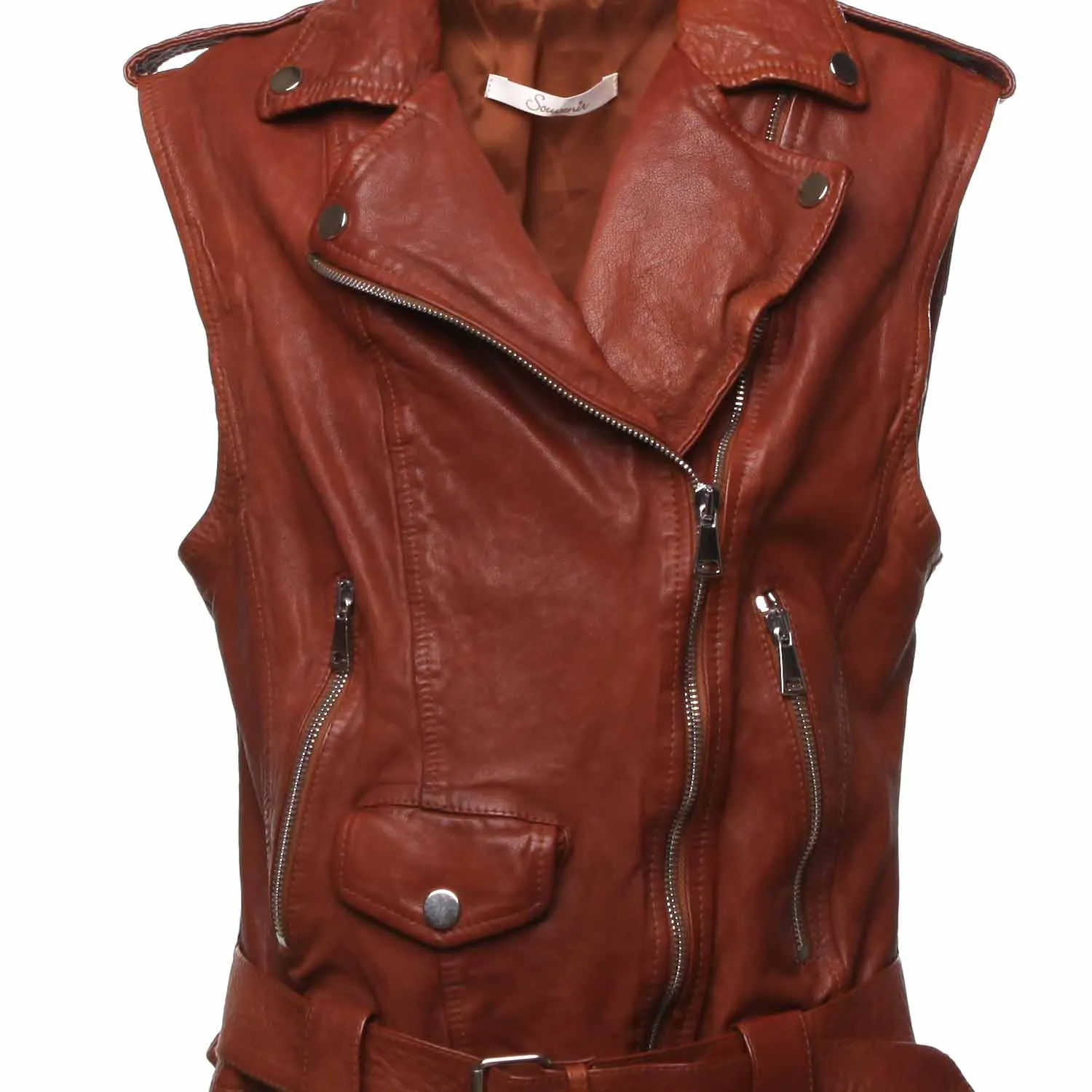 Souvenir Leather Vest For Women And Teen