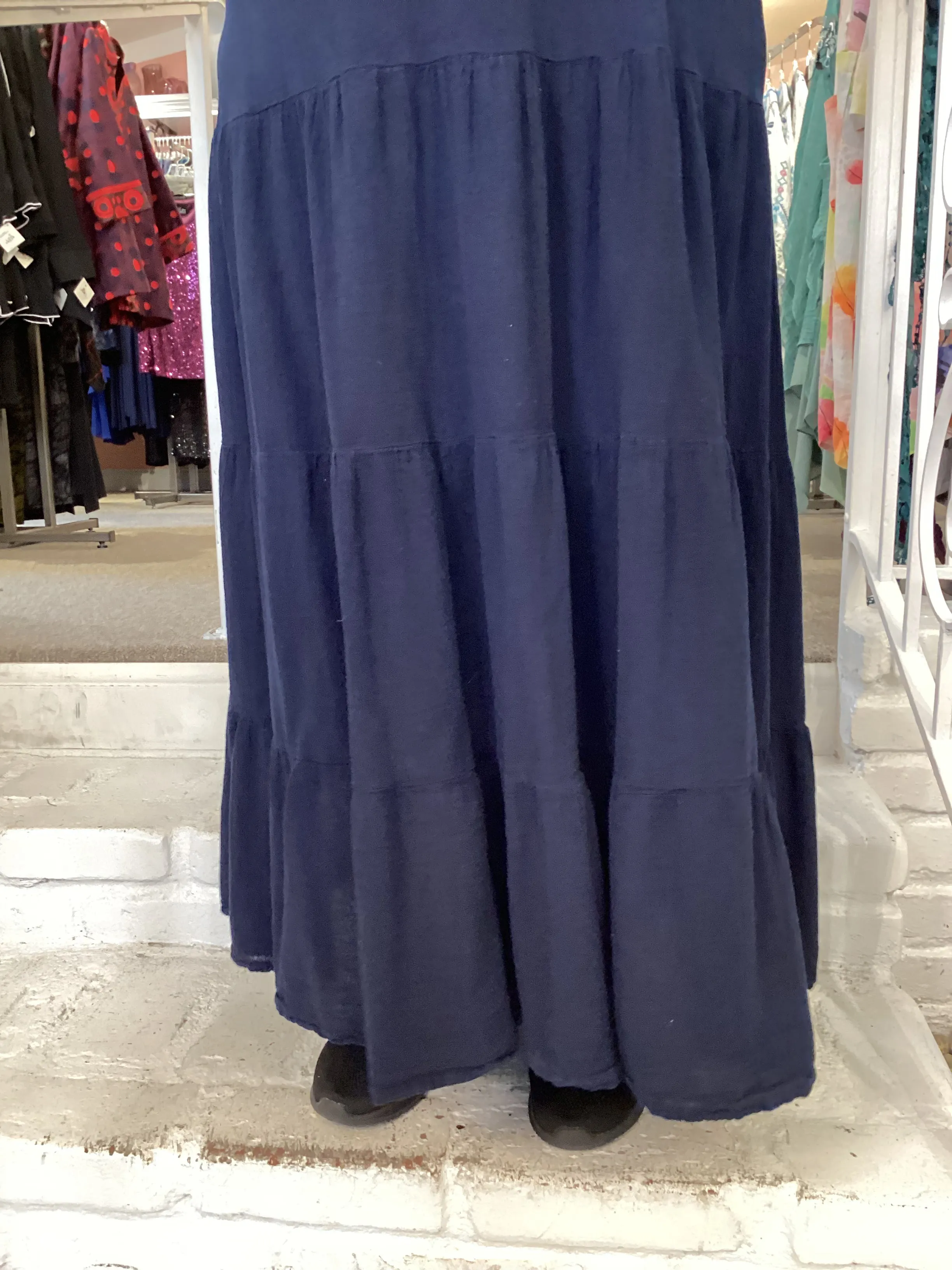 SPIRIT TIERED SKIRT - SAPPHIRE