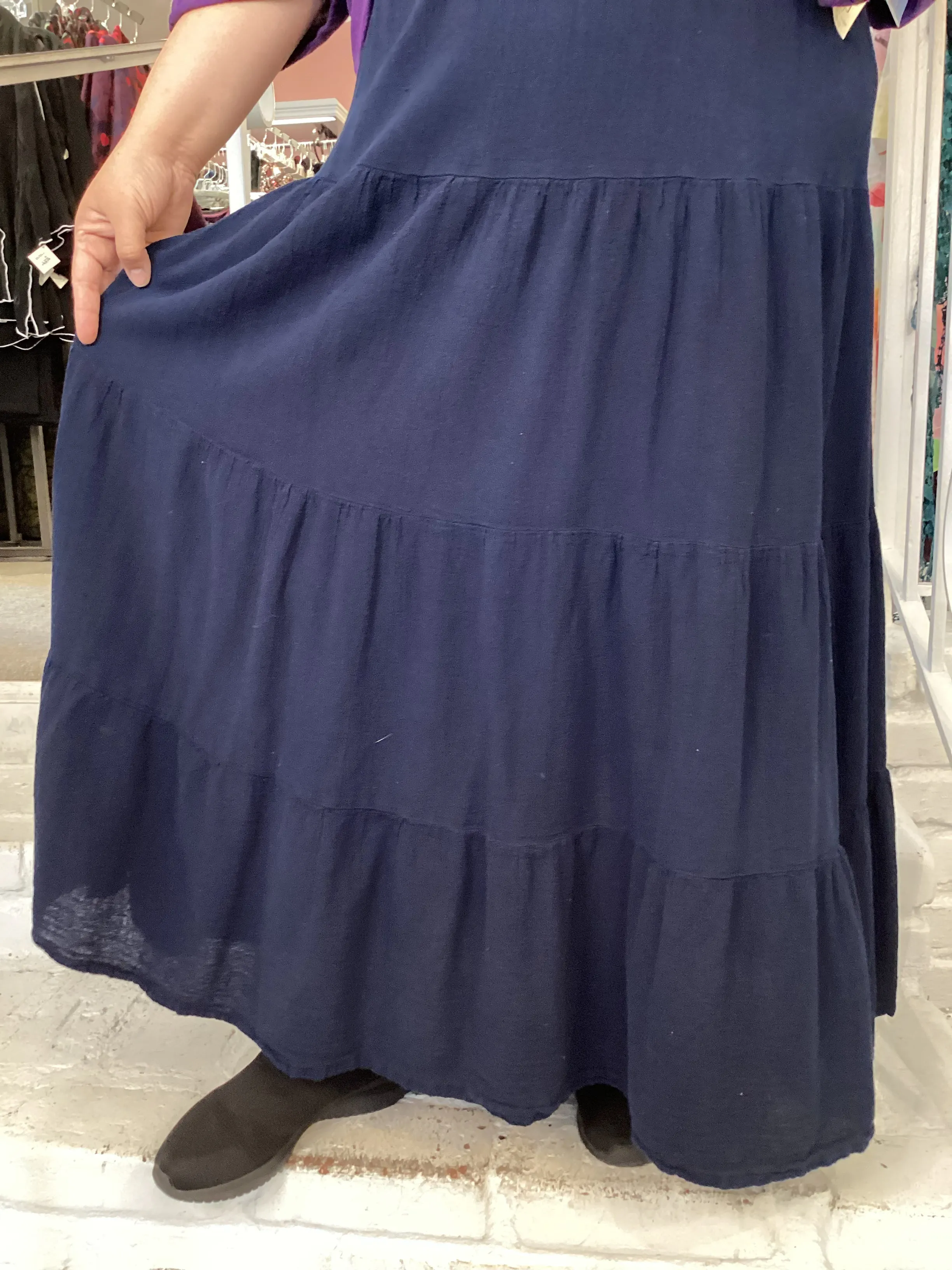 SPIRIT TIERED SKIRT - SAPPHIRE