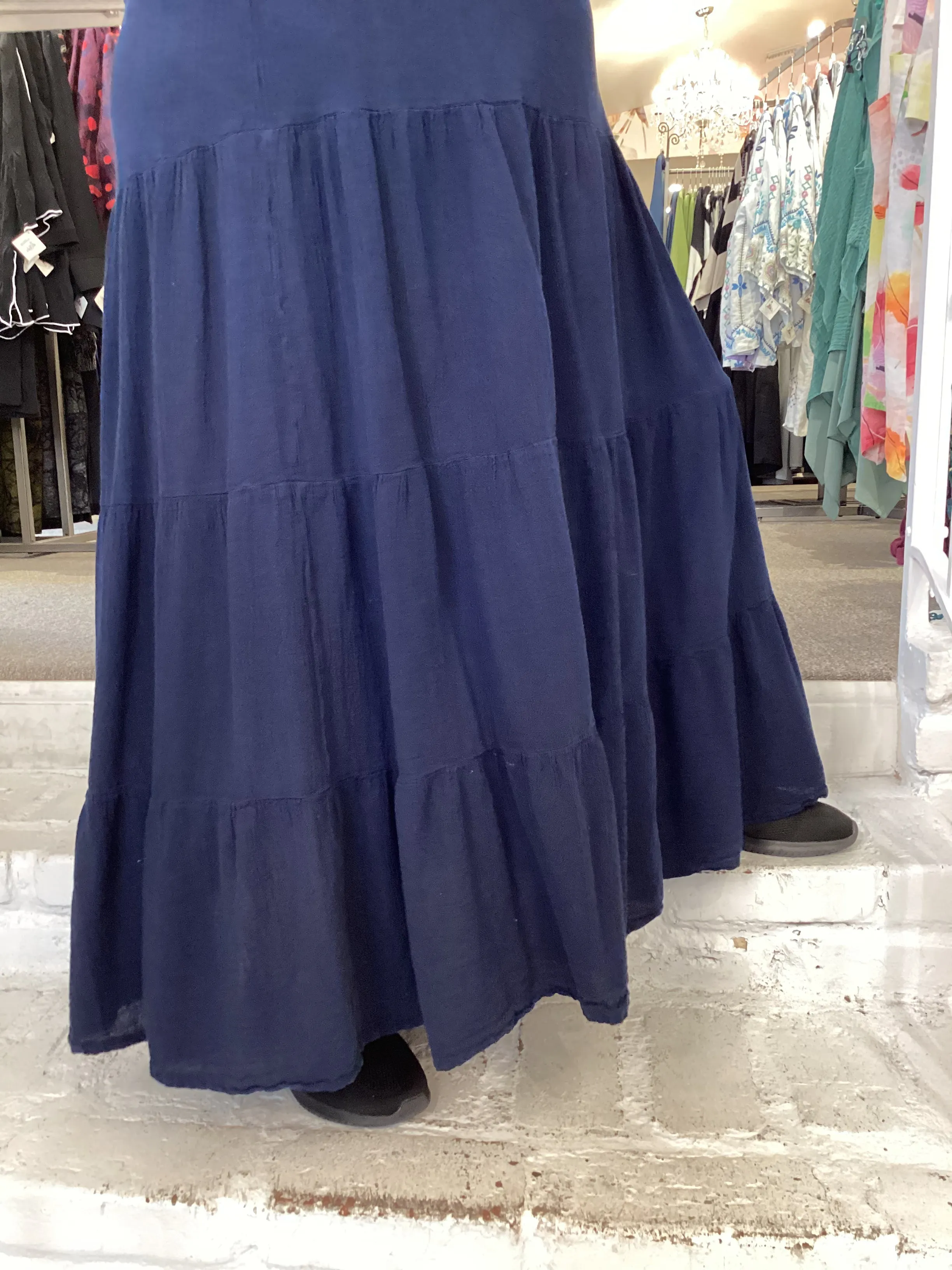 SPIRIT TIERED SKIRT - SAPPHIRE