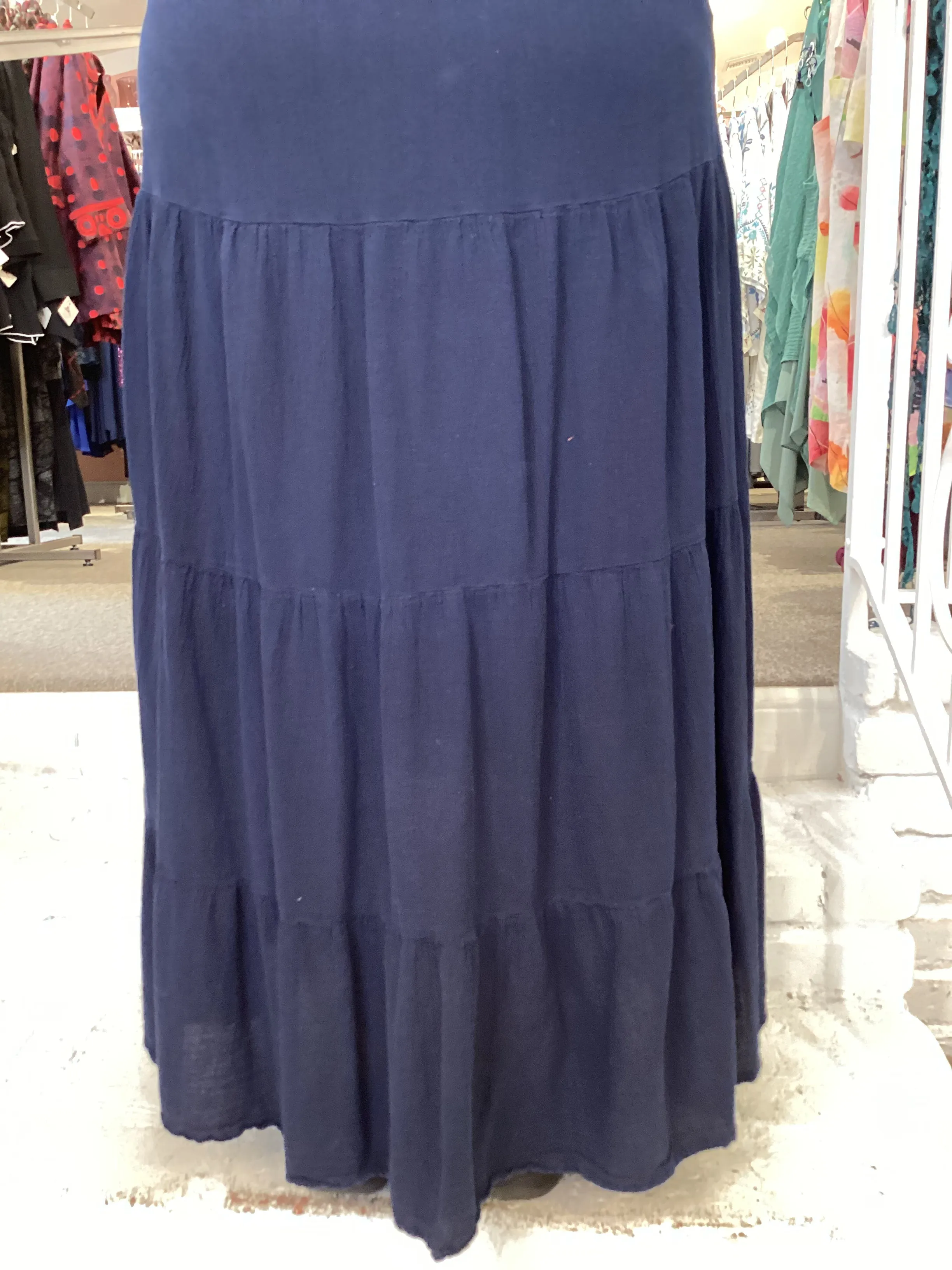 SPIRIT TIERED SKIRT - SAPPHIRE